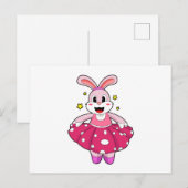 Konijn op balletdans briefkaart (Voorkant / Achterkant)