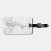 Konijn op bike 2 bagagelabel (Achterkant horizontaal)