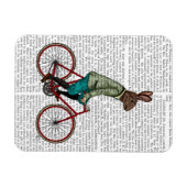 Konijn op bike 2 magneet (Horizontaal)