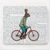 Konijn op bike 2 muismat (Voorkant)