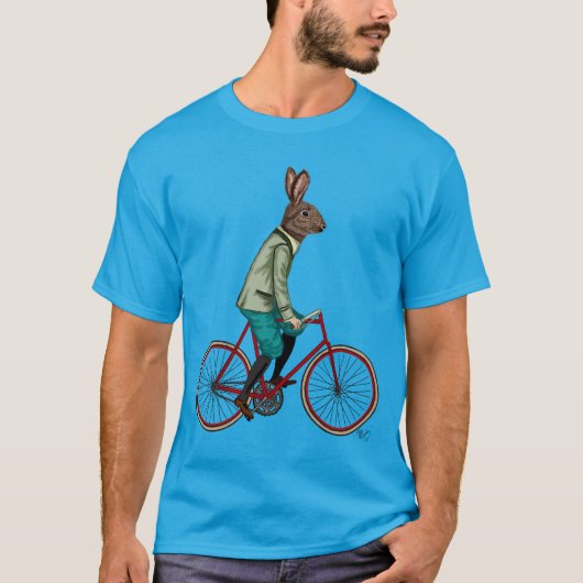 Konijn op bike 2 t-shirt (Voorkant)