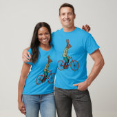 Konijn op bike 2 t-shirt (Unisex)
