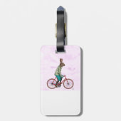 Konijn op bike 3 bagagelabel (Achterkant verticaal)