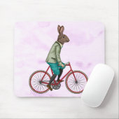Konijn op bike 3 muismat (Met muis)