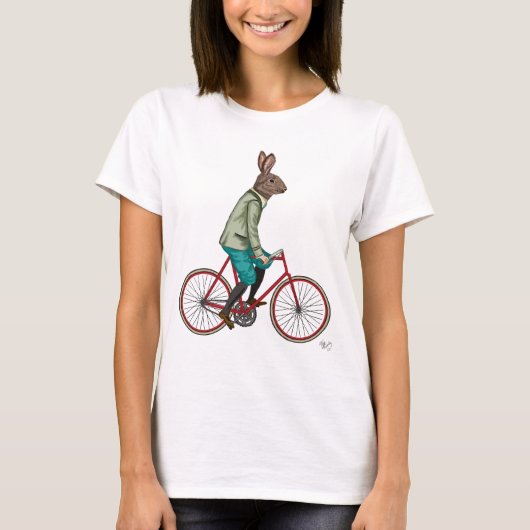 Konijn op bike 3 t-shirt (Voorkant)
