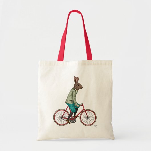 Konijn op bike 3 tote bag (Voorkant)