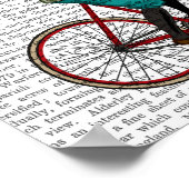 Konijn op bike poster (Hoek)