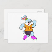 Konijn op de loop briefkaart (Voorkant / Achterkant)