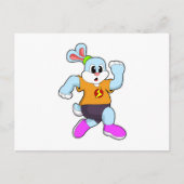 Konijn op de loop briefkaart (Voorkant)