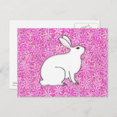 Konijn op een bed van lentesbloemen briefkaart (Voorkant / Achterkant)