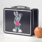 Konijn op fitness met Dumbbell (In situ)