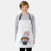 Konijn op fitness met Dumbbell.PNG Schort (Gedragen)