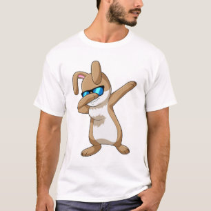Konijn op hiphop-dans dab t-shirt