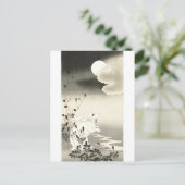 Konijn op volle maan - Ohara Koson -  kunst Briefkaart (Staand voorkant)