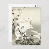 Konijn op volle maan (vergroot) - Ohara Koson - Ku Briefkaart (Voorkant / Achterkant)