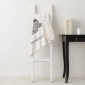 Konijn op witte damast sherpa deken (In situ)