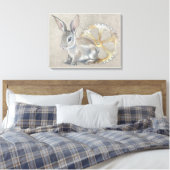 Konijn opgerekt canvasprint canvas afdruk (Insitu (Slaapkamer))
