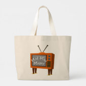 Konijn oren Retro Console TV Grote Tote Bag (Achterkant)