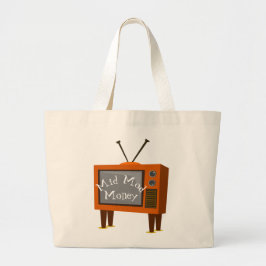 Konijn oren Retro Console TV Grote Tote Bag