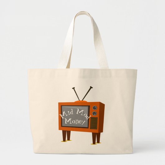 Konijn oren Retro Console TV Grote Tote Bag (Voorkant)