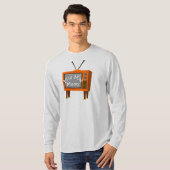 Konijn oren Retro Console TV T-shirt met lange mou (Voorkant volledig)