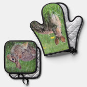 konijn ovenwant & pannenlap set (Voorkant / Achterkant)