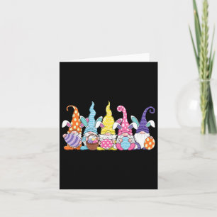 Konijn Paaslente kabouter Pasen Holding Ei Hunti Kaart