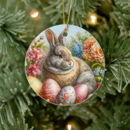 Konijn Paasvakantie Boomornament Keramisch Ornament