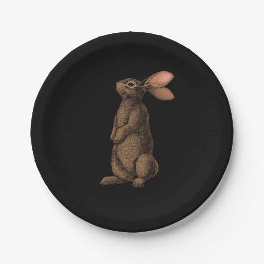 konijn papieren bordje (Voorkant)