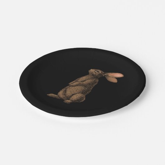 konijn papieren bordje (Gekanteld)