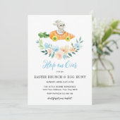 Konijn Pasen Brunch & Eiers zoeken Uitnodiging (Staand voorkant)