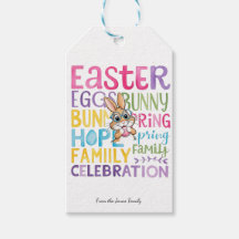 Konijn Pasen Cadeau Tag, Gepersonaliseerd EasterBu