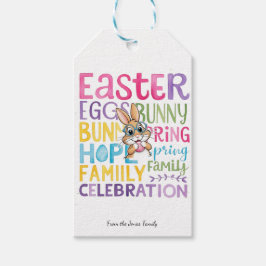 Konijn Pasen Cadeau Tag, Gepersonaliseerd EasterBu Cadeaulabel