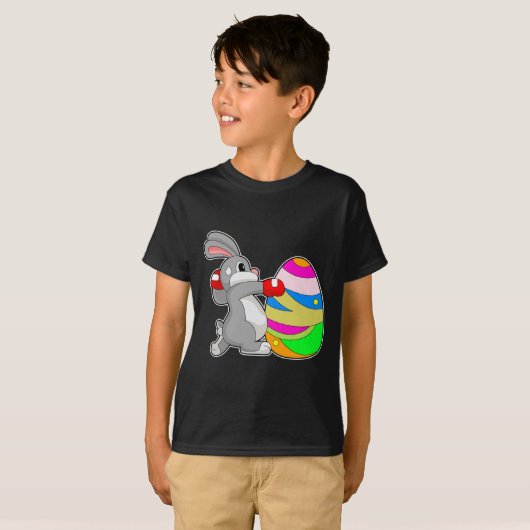 Konijn Pasen ei Boksen T-shirt (Voorkant volledig)