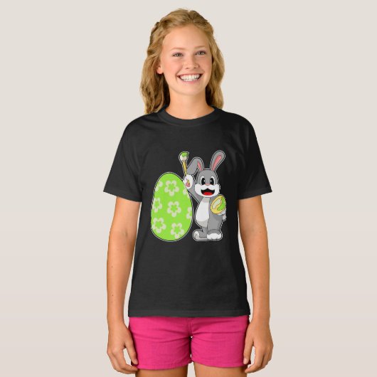 Konijn Pasen ei Schilderij T-shirt (Voorkant volledig)
