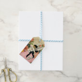 Konijn Pasen Konijn Waterverf Schattig Cadeaulabel (Met Touw)