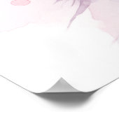 Konijn Pastel cute Roze Poster (Hoek)