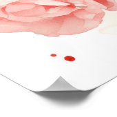 Konijn Pastel met harten Bruine ogen roze wangen Poster (Hoek)