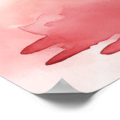 Konijn pastel met harten poster (Hoek)