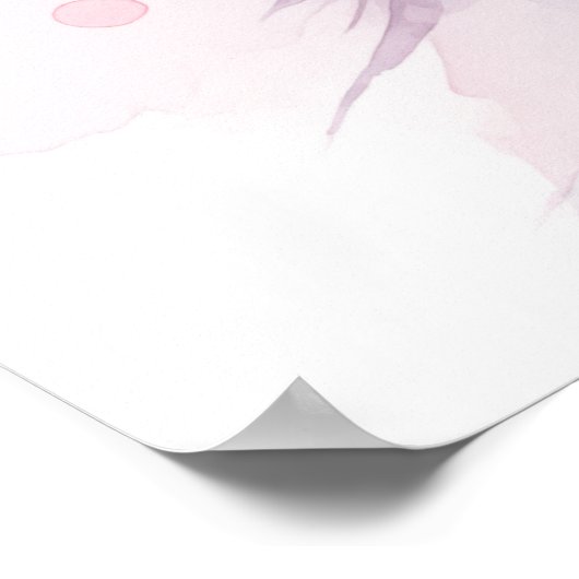 Konijn Pastel roze Poster (Hoek)