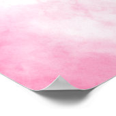 Konijn Pastel Verbaasd Roze Harten Poster (Hoek)