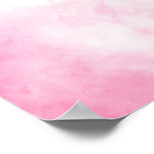 Konijn Pastel Verbaasd Roze Harten Poster (Hoek)