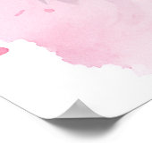 Konijn Pastel zoete Roze Poster (Hoek)