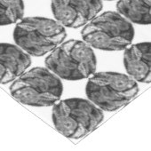 Konijn Pen & Inkt Tekening Lichtblauw Pasen Decor Tafelkleed (Gekanteld)