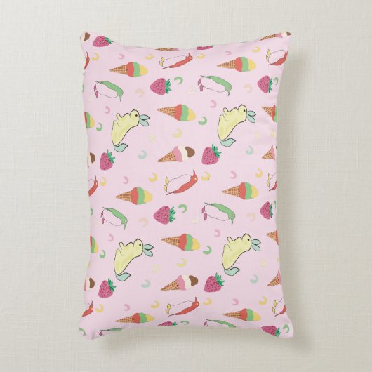 Konijn Penguin Strawberry Ice crème schattige baby Accent Kussen (Voorkant(Verticaal))