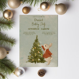 Konijn Peter СKerstmis Verjaardag Uitnodiging