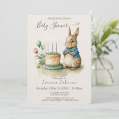 Konijn Peter Baby shower Kaart (Staand voorkant)