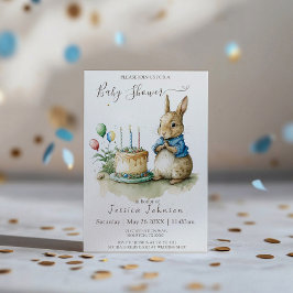 Konijn Peter Baby shower Kaart