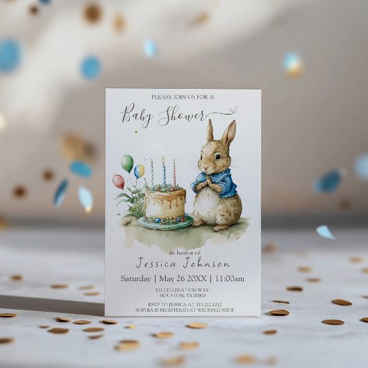 Konijn Peter Baby shower Kaart