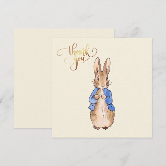 Konijn Peter Bedankkaart (Voorkant / Achterkant)